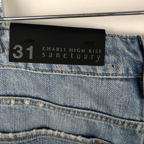 Sanctuary Charli High Rise Light Wash Jeans NWT - Picture 5 of 7